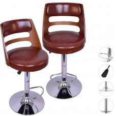 2x Lilley Bar Stools Faux Leather Barstool Kitchen Pub Stool Breakfast Bar Chair
